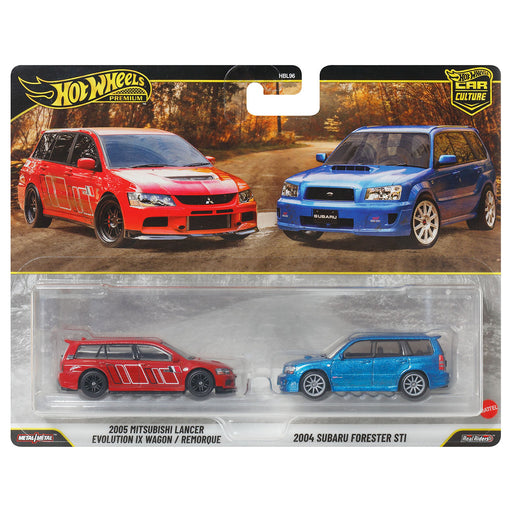 Hot Wheels Premium Car Culture: 2005 Mitsubishi Lancer Evolution IX Wagon & 2004 Subaru Forester STI Vehicles