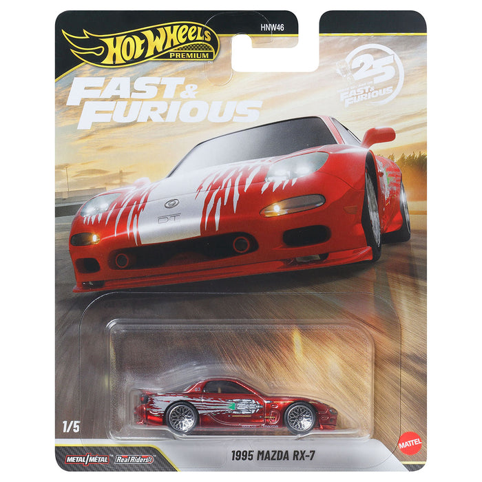Hot Wheels Premium Fast & Furious 25 Years: 1995 Mazda RX-7 Die-Cast Car