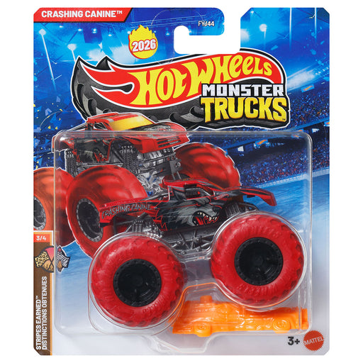 Hot Wheels Monster Trucks Stripes Earned:  Crashing Canine Truck 3/4