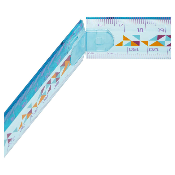 Helix Oxford Geo 30cm Folding Ruler - Orange