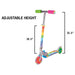 Ozbozz Rainbow In-Line Scooter with Motion Activated Light-Up Wheels