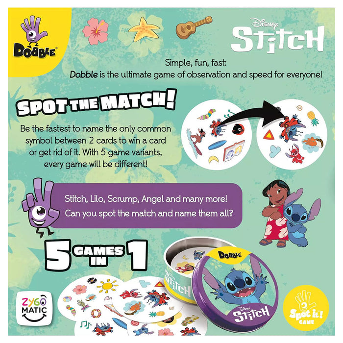 Dobble Disney Lilo and Stitch Family Card Game