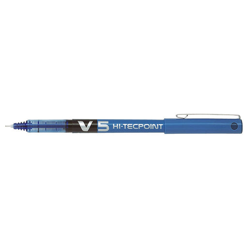 Pilot V5 Hi-Tecpoint M 0.5 Blue Rollerball Pen (3 Pack)