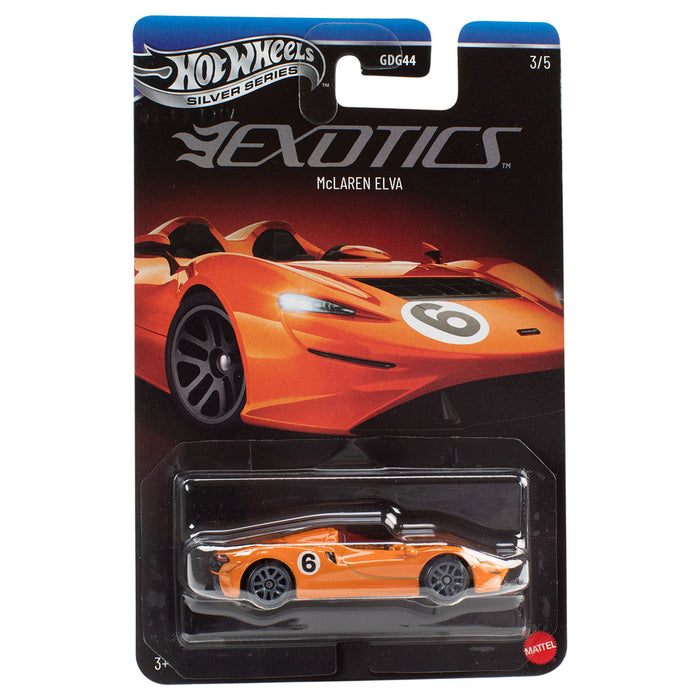 Hot Wheels Silver Series Exotics: McLaren Elva Die-Cast Car 3/5