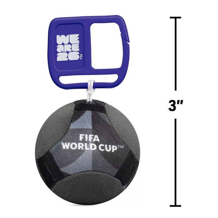 FIFA 26 Black Plush Soccer Ball Keychain