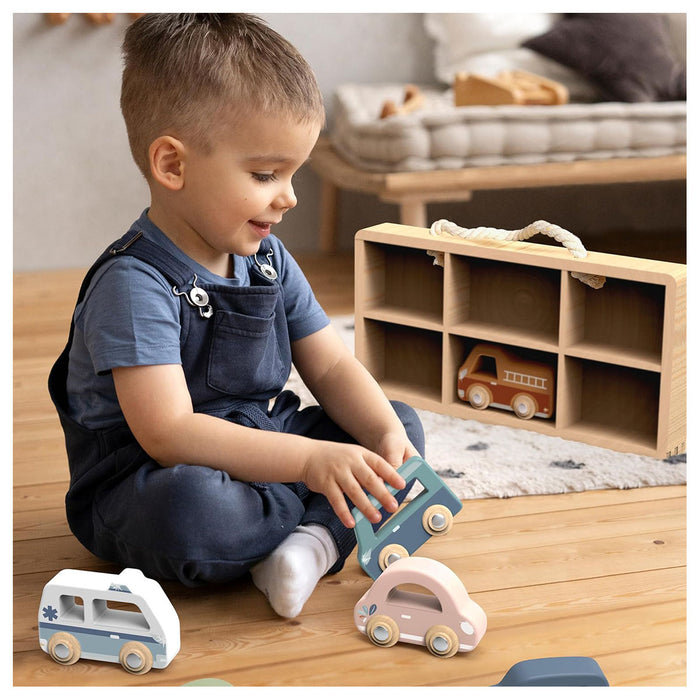 Speedy Monkey Car Display Case with 6 Vehicles