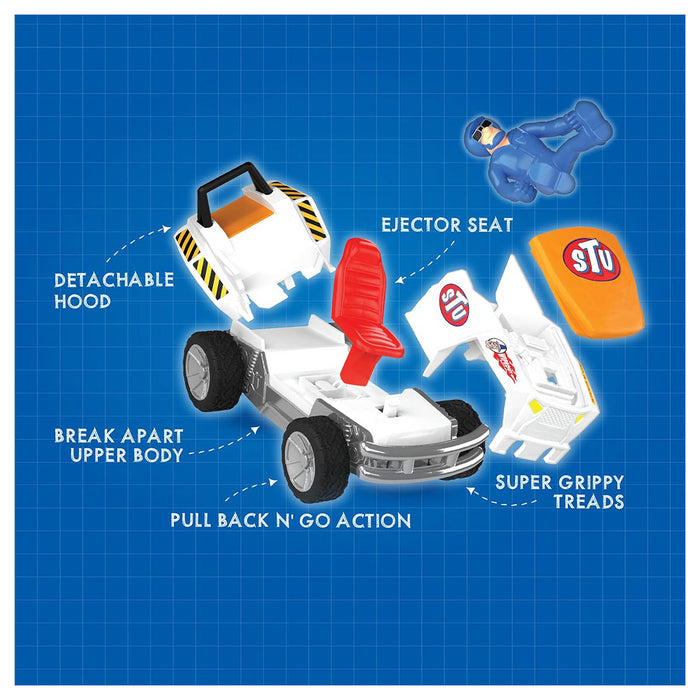 Suntman Stu Smash & Crash Buggy Pull Back & Go Rat Wrecking Fun Set