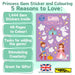 Gem Sticker and Colouring Princess Book