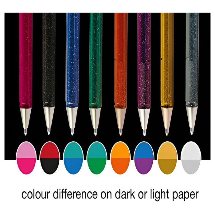 Pentel Hybrid DualMetallic Liquid Gel Roller Pens (8 Pack)