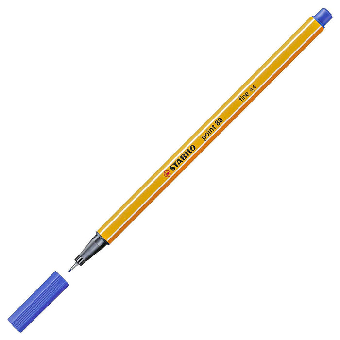 STABILO point 88 fineliner Blue Pen (3 pack)