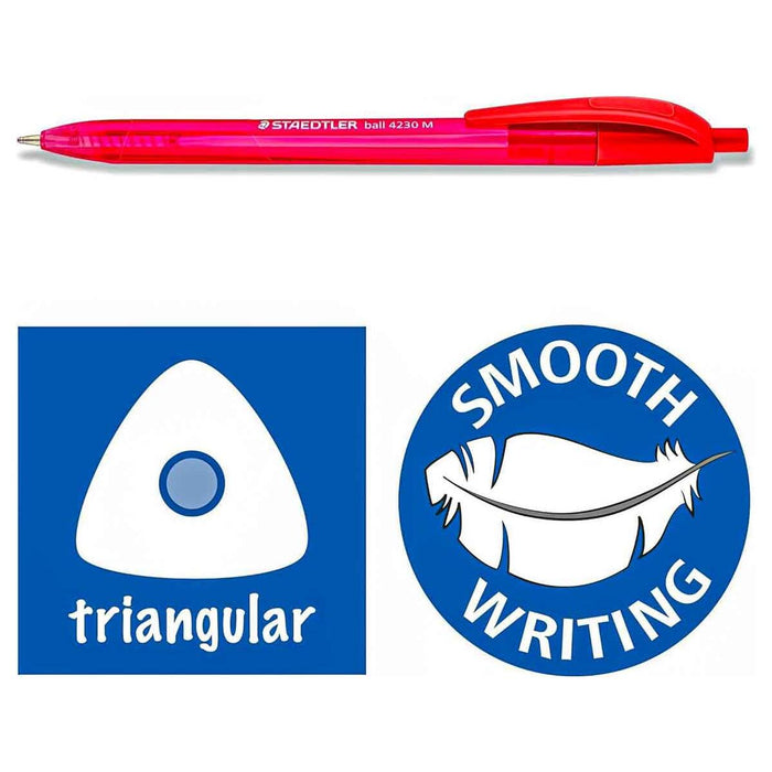 Staedtler 8 Ball Retractable Ballpoint Coloured Pens