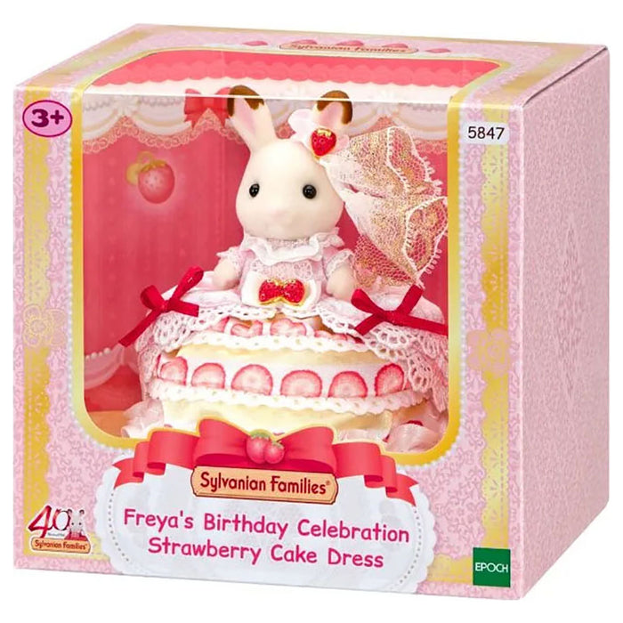 Sylvanian Faamilies Freya's Birthday Celebration Strawberry Cake Dress Set 