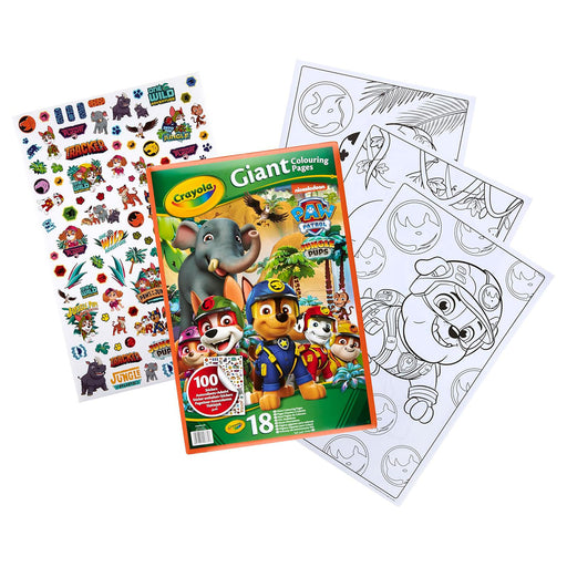 Crayola PAW Patrol Jungle Pups 18 Giant Colouring Pages