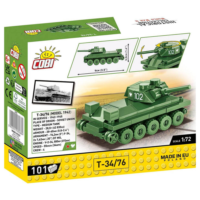COBI Historical Collection WW2 T-34/76 Tank Building Set