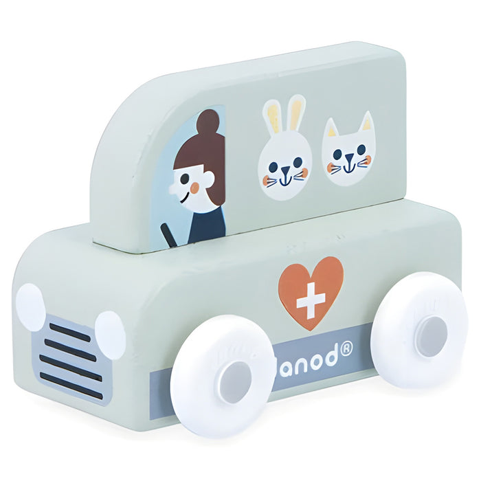 Janod Cross Roads Mountain Valley Wooden Veterinary Truck