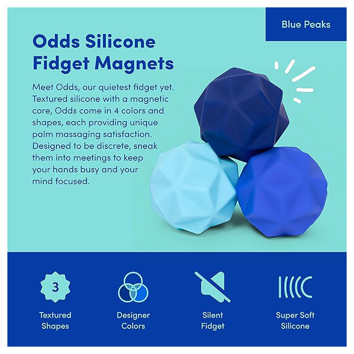 Speks Odds Blue Peaks Fidget Desk Magnets (3 Pack)