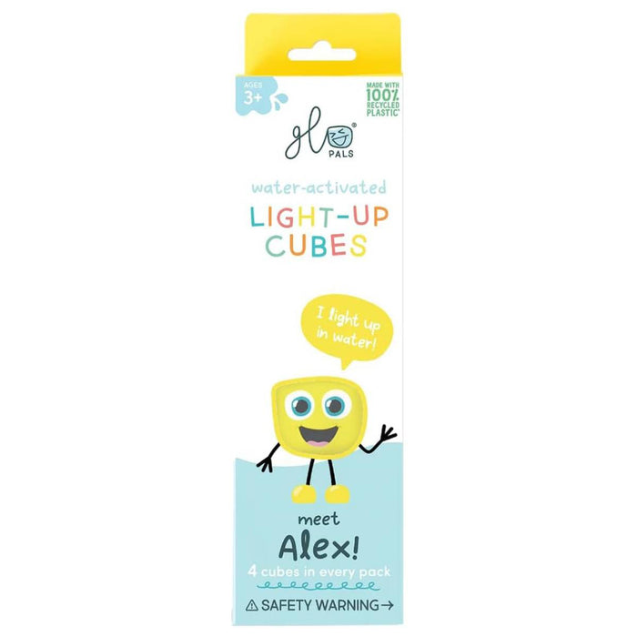 Glo Pals Water-Activated Light-Up Cubes Alex Edition (4 Pack)