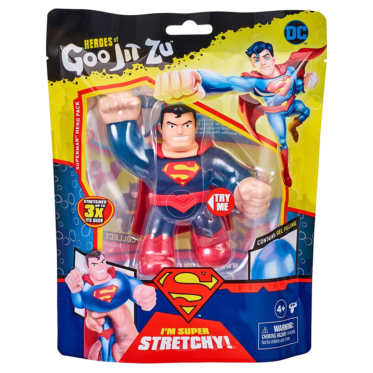 Heroes of Goo Jit Zu Stretch Strikers Hero Pack, action figure elastiche Thrash, imbottitura goo unica, si estende fino a 3 volte la loro dimensione