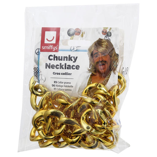 Smiffys Chunky Necklace Gold Coloured