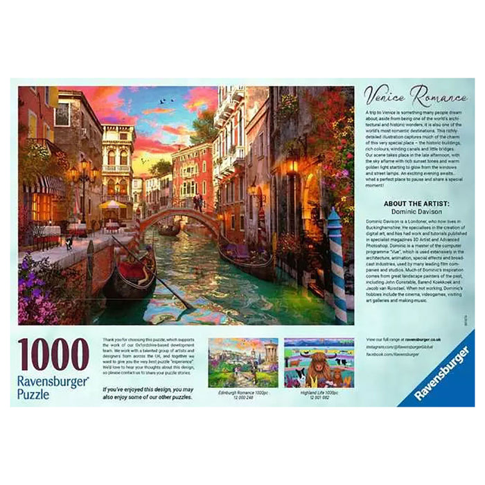 Ravensburger Venice Romance 1000 Piece Jigsaw Puzzle
