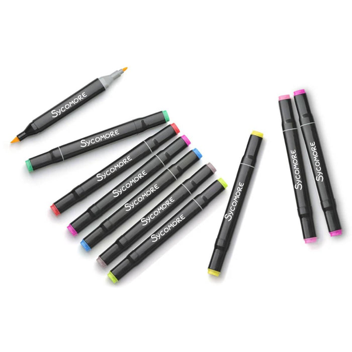 Sycomore Artissimo Manga 10 Alcohol Markers +1 Fine Liner Set