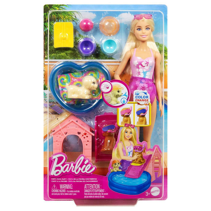 Barbie Puppy Pool Party Playset