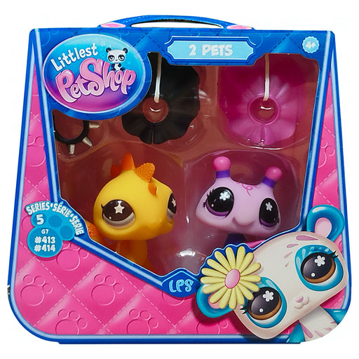 Littlest Pet Shop 2 Pets Series 5 G7 #413 Bee & #414 Iguana