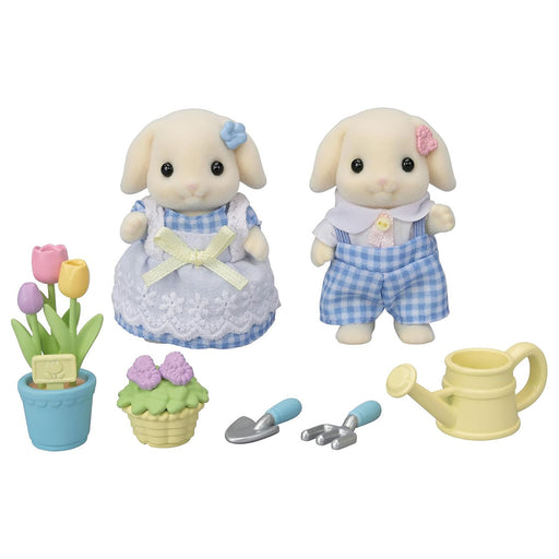Sylvanian Families Blossom Gardening Set Flora Rabbit Sister & Brother