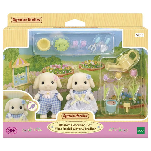 Sylvanian Families Blossom Gardening Set Flora Rabbit Sister & Brother