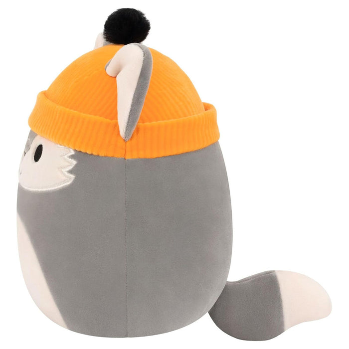 Squishmallows Willy the Grey Wolf with Orange Beanie Hat Halloween 7.5" Plush