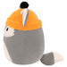Squishmallows Willy the Grey Wolf with Orange Beanie Hat Halloween 7.5" Plush