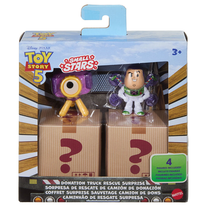 Disney Pixar Toy Story 5 Small Stars Donation Truck Rescue Surprise Figure 4 Pack (styles vary)