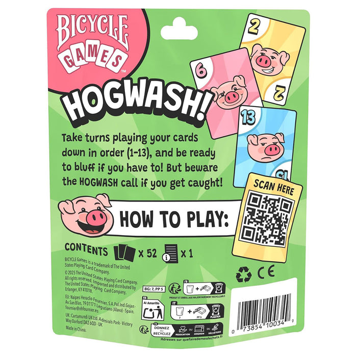 Bicycle Games Hogwash! Card Game