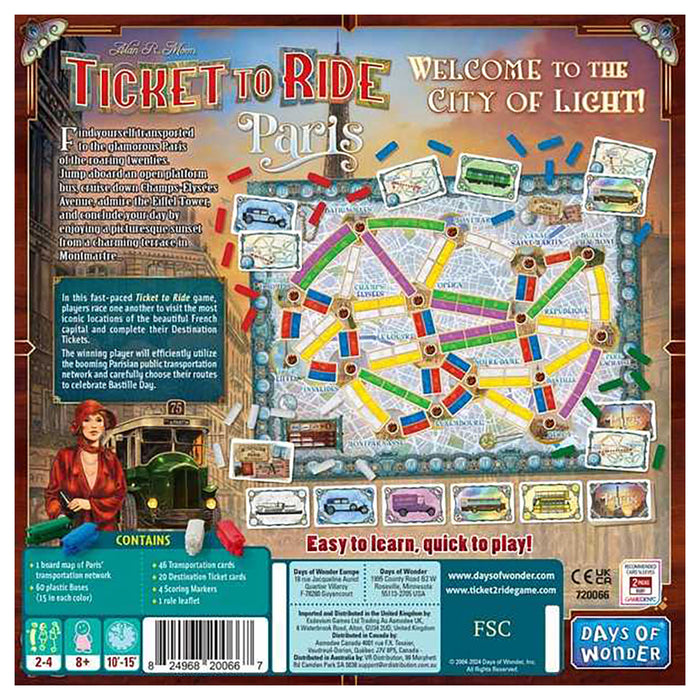 Ticket to Ride: Paris Board Game