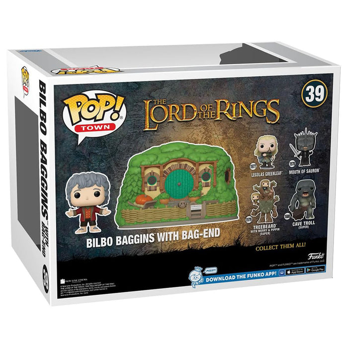 Funko Pop! Town: The Lord of the Rings: Bilbo Baggins with Bag-End Vinyl Figures #39