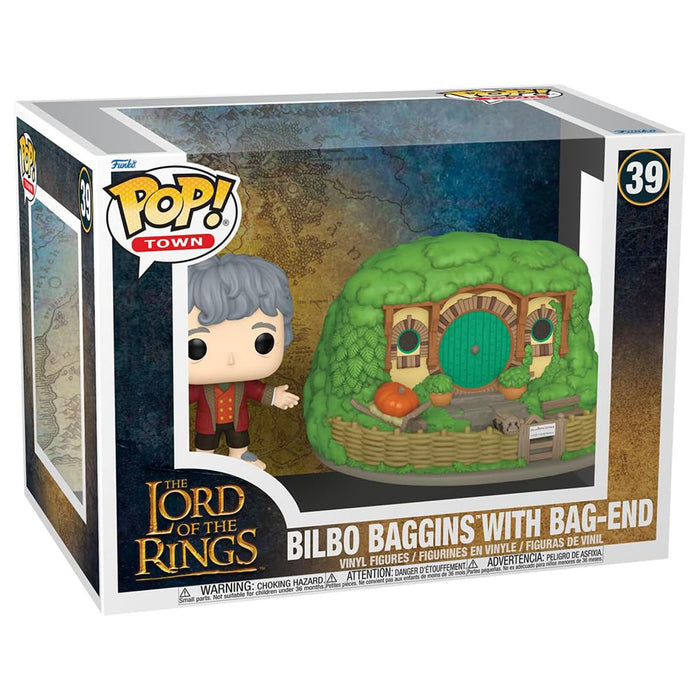Funko Pop! Town: The Lord of the Rings: Bilbo Baggins with Bag-End Vinyl Figures #39