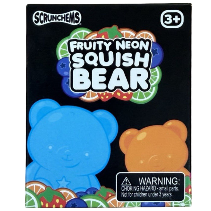 Scrunchems Fruity Neon Squish Bear Fidget Toy (styles vary)
