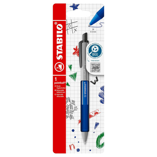 STABILO pointball colorful Ultramarine Ballpoint Pen with Blue Ink
