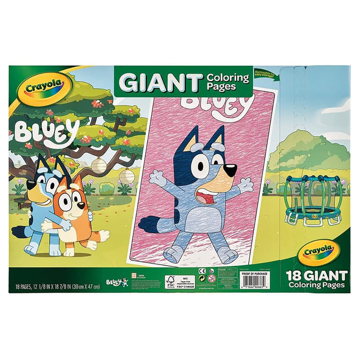 Crayola Bluey 18 Giant Colouring Pages 