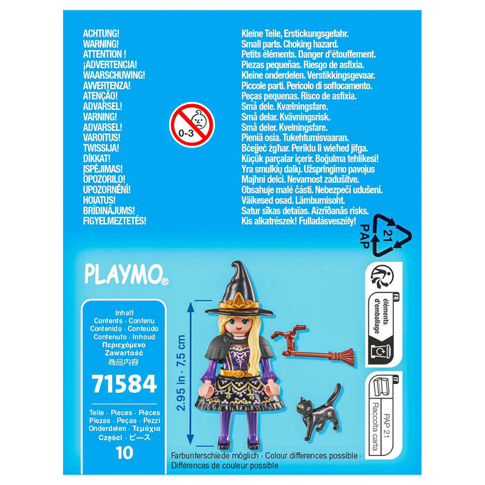 Playmobil Special Plus: Witch with Cat Figure