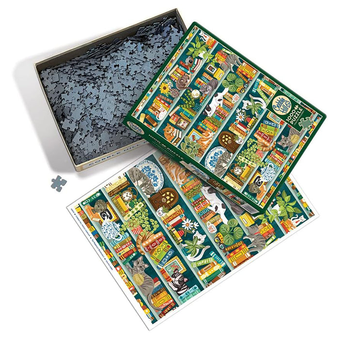 Cobble Hill 'The Purrfect Bookshelf' 1000 Piece Jigsaw Puzzle