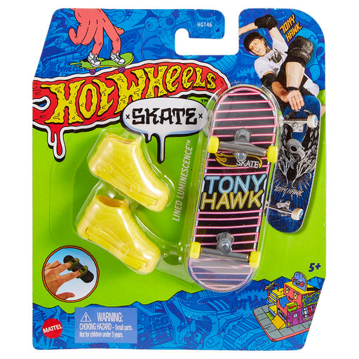 Lined Luminescence Hot Wheels Skate Fingerboard (Gnarly Neon 3/3)