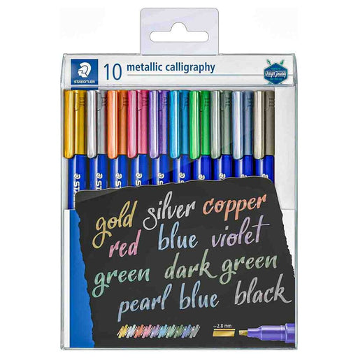 Staedtler Design Journey Metallic Calligraphy Marker (10 Pack)
