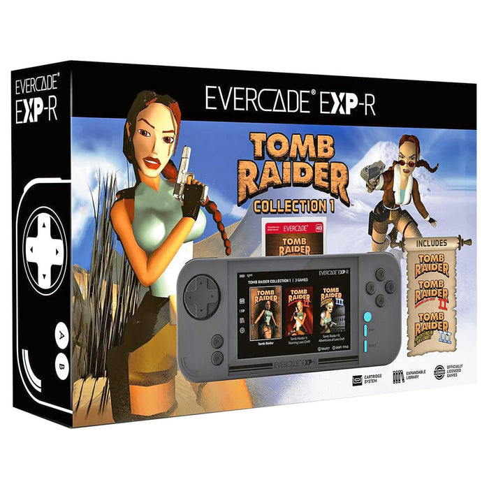 Evercade EXP-R Tomb Raider Collection 1 Console and Games Cartridge