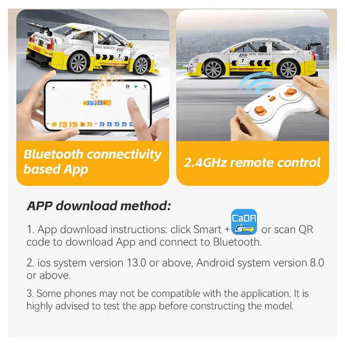 CaDA Bricks Opel Astra V8 Coupe RC Building Set