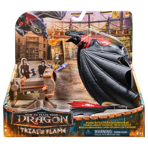 How to Train Your Dragon Trial of Flame Blazing Battles Toothless Cannon Blast Playset