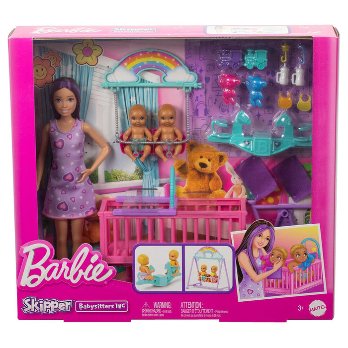 Barbie Skipper Babysitter Doll With Twin Nursery Playset