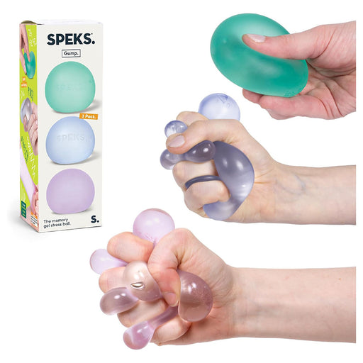 Speks Gump Memory Gel Stress Ball Cool (3 Pack)