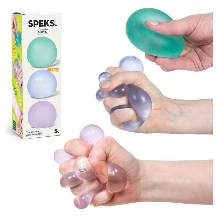 Speks Gump Memory Gel Stress Ball Cool (3 Pack)