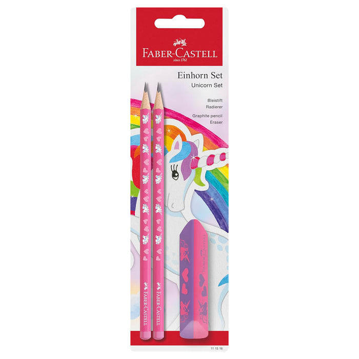 Faber-Castell Unicorn Graphite Pencil & Eraser Set